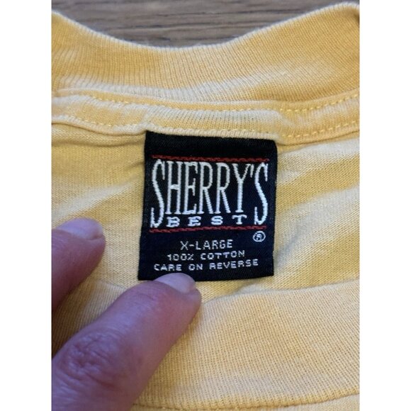 1995 Sherry's Best Sea World Tee Size XL T-Shirt Yellow Made In USA Vacation VTG - Picture 8 of 10